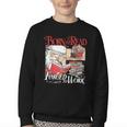 Born To Read Forced To Work Santa Christmas Book Lover Retro Youth Crewneck Sweatshirt