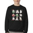 Cat Reading Book Funny Christmas Cat Book Lover Librarian Men Women Kids Youth Crewneck Sweatshirt