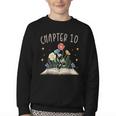 Chapter 10th Birthday Bookworm 10 Years Old For Book Lovers Youth Crewneck Sweatshirt