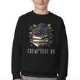 Chapter 14 14th Birthday Girls Book Lovers Gothic Flowers Youth Crewneck Sweatshirt Chapter 14 14th Birthday Girls Book Lovers Gothic Flowers Youth Crewneck Sweatshirt