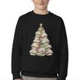 Christmas Book Tree Teacher Book Lover Xmas Librarian Youth Crewneck Sweatshirt