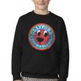 Clifford The Big Red Dog Round Distressed Logo Kids Books Youth Crewneck Sweatshirt