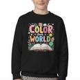 Color Our World Book Reading Program 2026 Summer Youth Crewneck Sweatshirt