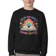 Color Our World Summer Reading 2025 Rainbow Art Book Youth Crewneck Sweatshirt