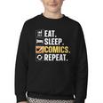 Comic Book Comic Stuff & Accessories -Adult Small Modern Letter Print Crew Collar Short Sleeve T-Shirt Youth Crewneck Sweatshirt
