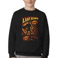 Comic Book Superhero Fall Season Leaf Blower Youth Crewneck Sweatshirt