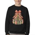 Coquette Christmas Book Tree Xmas Lights Librarian Teacher Youth Crewneck Sweatshirt Coquette Christmas Book Tree Xmas Lights Librarian Teacher Youth Crewneck Sweatshirt