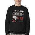 If I Crash Pause My Audiobook Lovers Dark Romance Spicy Book Youth Crewneck Sweatshirt