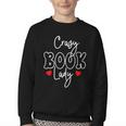 Crazy Book Lady Youth Crewneck Sweatshirt