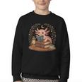 Cute Axolotl Reading Books Cozy Bookworm Youth Crewneck Sweatshirt Cute Axolotl Reading Books Cozy Bookworm Youth Crewneck Sweatshirt