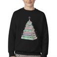 Cute Bookmas Christmas Book Tree Book Lover Teacher Youth Crewneck Sweatshirt