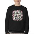 Dark Romance Romantasy Book Lover Shadow Daddy STFUATTDLAGG Youth Crewneck Sweatshirt