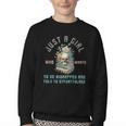 Dark Romance Women STFUATTDLAGG Smutt Book Merch Good Girl Youth Crewneck Sweatshirt