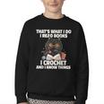 Das Ist Es Was Ich Tue Ich Lese Books Crochet And Youth Crewneck Sweatshirt