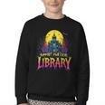 Death Gothic Support Your Local Library Lovers Book Youth Crewneck Sweatshirt Death Gothic Support Your Local Library Lovers Book Youth Crewneck Sweatshirt