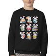 Easter Teacher Cute Bunny Reding Books Librarian Bookworm Youth Crewneck Sweatshirt Easter Teacher Cute Bunny Reding Books Librarian Bookworm Youth Crewneck Sweatshirt