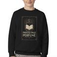 Printed Page Perfume Book Lover Saying Youth Crewneck Sweatshirt
