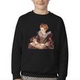 Elizabeth I Reading A Book Youth Crewneck Sweatshirt