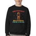 Emotionally Recovering From A Book Frog Youth Crewneck Sweatshirt