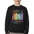 Equality Hurts No One Floral Books LGBTQ Gay Les Pride Month Youth Crewneck Sweatshirt Equality Hurts No One Floral Books LGBTQ Gay Les Pride Month Youth Crewneck Sweatshirt
