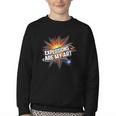 Explosions Are My Art Comic Book Boom Youth Crewneck Sweatshirt