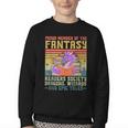 Fantasy Reader Society Reading Book Retro Bookworm Reader Youth Crewneck Sweatshirt