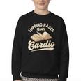 Flipping Pages Is My Cardio Book Lover Reading Bookworm Youth Crewneck Sweatshirt