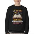 I Was Forced To Put My Book Down And Rejoin Society Book Youth Crewneck Sweatshirt