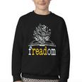 Freadom Freedom Read Banned Books Librarians Youth Crewneck Sweatshirt Freadom Freedom Read Banned Books Librarians Youth Crewneck Sweatshirt