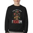 Freadom Tree Read Reading Librarian Book Across America Youth Crewneck Sweatshirt