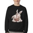 Funny Book Reading Quote For Women And Girls Rabbits Youth Crewneck Sweatshirt
