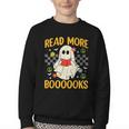Ghost Reading Books Teacher Student Halloween Read More Book Youth Crewneck Sweatshirt Ghost Reading Books Teacher Student Halloween Read More Book Youth Crewneck Sweatshirt