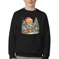 Gingerbread Reading Book Lovers Christmas Bookworm Librarian Youth Crewneck Sweatshirt Gingerbread Reading Book Lovers Christmas Bookworm Librarian Youth Crewneck Sweatshirt