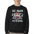 Go Away I'm Reading Book Reader Cute Fox Loves Books Youth Crewneck Sweatshirt