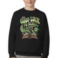 Groovy It's Good Luck To Read St Patrick's Day Book Lucky Youth Crewneck Sweatshirt