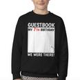Guestbook 7th Birthday 7 Year Old Born 2018 Bday Youth Crewneck Sweatshirt Guestbook 7th Birthday 7 Year Old Born 2018 Bday Youth Crewneck Sweatshirt