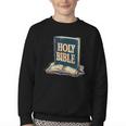 Holy Book Costume For Jesus And Bible Lovers Youth Crewneck Sweatshirt Holy Book Costume For Jesus And Bible Lovers Youth Crewneck Sweatshirt