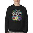 I'd Rather Be Coloring Books Color Drawing Book Youth Crewneck Sweatshirt