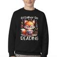 I'd Rather Be Reading Cute Fox Book Lover Reader Bookworm Youth Crewneck Sweatshirt I'd Rather Be Reading Cute Fox Book Lover Reader Bookworm Youth Crewneck Sweatshirt