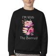 I'm With The Banned Books Bold Statement Against Censorshi Youth Crewneck Sweatshirt