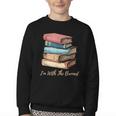 I'm With The Banned Read Banned Books Bookworm Men Women Youth Crewneck Sweatshirt