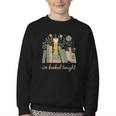 I'm Booked Tonight Floral Books Cozy Reading Graphic Youth Crewneck Sweatshirt