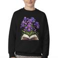Irises Flowers Book Iris Floral Youth Crewneck Sweatshirt Irises Flowers Book Iris Floral Youth Crewneck Sweatshirt