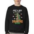 Just a Boy Who Loves Dragons And Books Reading Dragon Youth Crewneck Sweatshirt