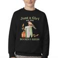 Just a Girl Who Loves Books And Birds Book Reading Bird Love Youth Crewneck Sweatshirt