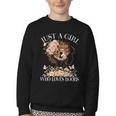 Just A Girl Who Loves Books Book Lover Reading For Women Youth Crewneck Sweatshirt Just A Girl Who Loves Books Book Lover Reading For Women Youth Crewneck Sweatshirt