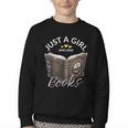 Just A Girl Who Loves Books Witchcraft Spell Book Halloween Youth Crewneck Sweatshirt Just A Girl Who Loves Books Witchcraft Spell Book Halloween Youth Crewneck Sweatshirt