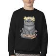Just A Girl Who Loves Cats & Books Bookish Women Youth Crewneck Sweatshirt