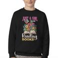 Just A Girl Who Loves Reading Books Youth Crewneck Sweatshirt