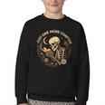 Just One More Chapter Book Lover Bookish Reading Skeleton Youth Crewneck Sweatshirt Just One More Chapter Book Lover Bookish Reading Skeleton Youth Crewneck Sweatshirt